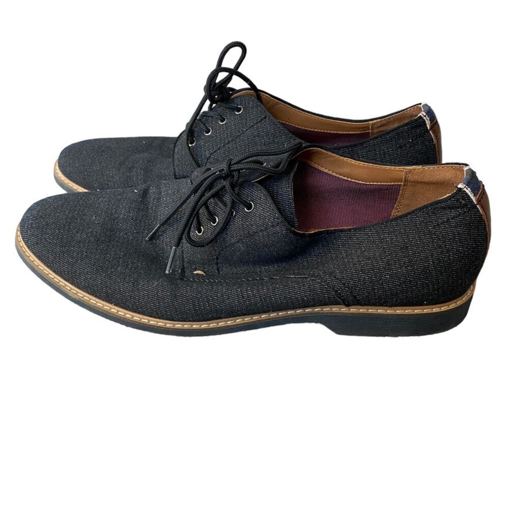 Steve Madden Nevins Oxford Shoes Dark Navy Denim Men’s 12 Lace-Up